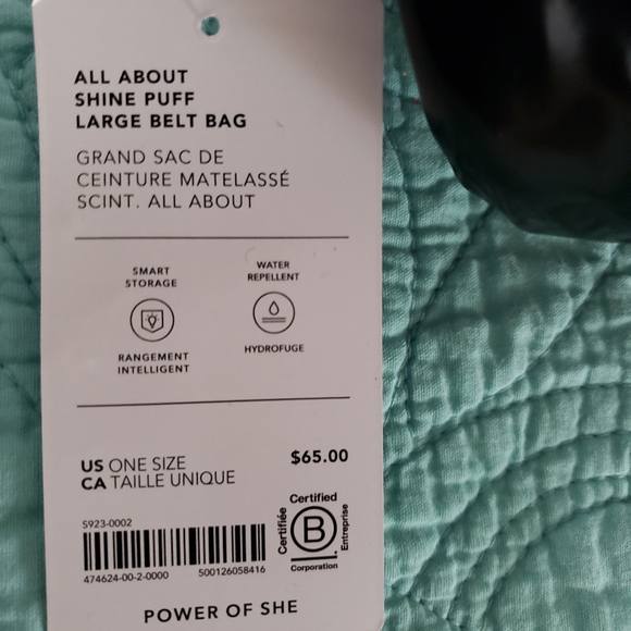 Athleta Shiny Black Crossbody Bag - Picture 8 of 9